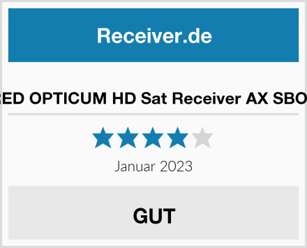  RED OPTICUM HD Sat Receiver AX SBOX Test