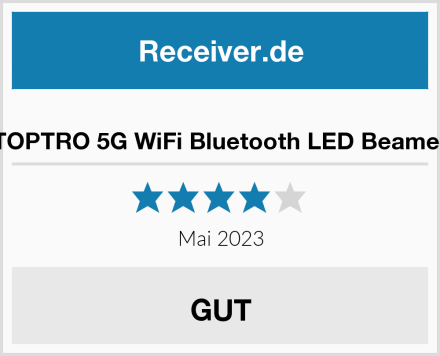  TOPTRO 5G WiFi Bluetooth LED Beamer Test