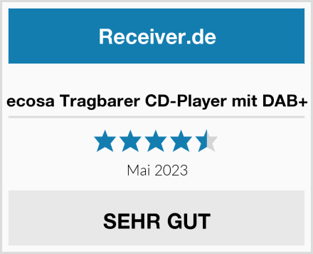  ecosa Tragbarer CD-Player mit DAB+ Test