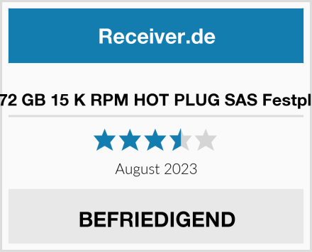  HP 72 GB 15 K RPM HOT PLUG SAS Festplatte Test
