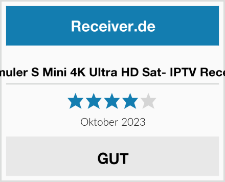  Formuler S Mini 4K Ultra HD Sat- IPTV Receiver Test