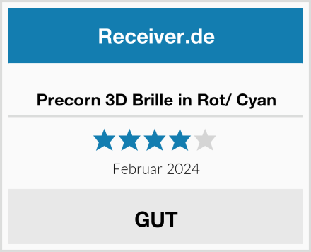  Precorn 3D Brille in Rot/ Cyan Test