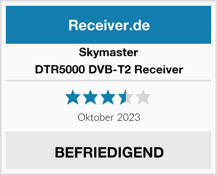 Skymaster DTR5000 DVB-T2 Receiver Test