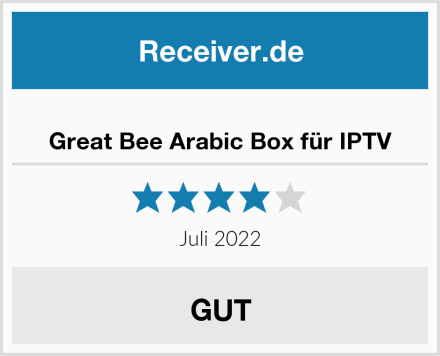  Great Bee Arabic Box für IPTV Test